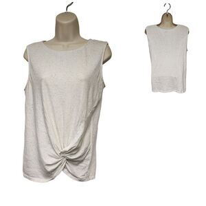 Loft Outlet Sleeveless Knotted Hem Top Size Small
